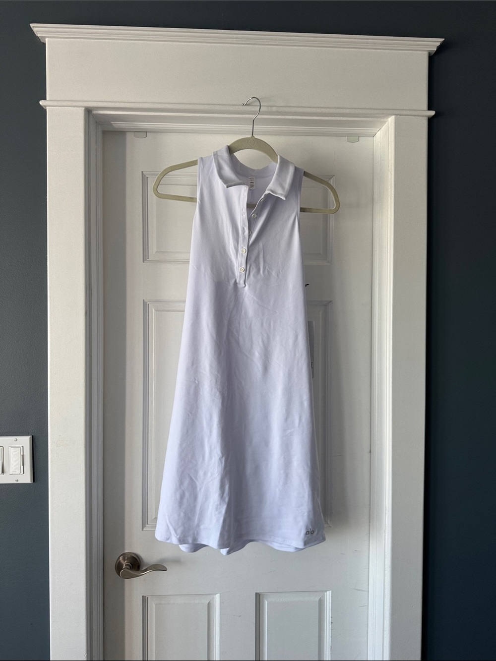 ALO Yoga White Sleeveless Athletic dress tennis charmed